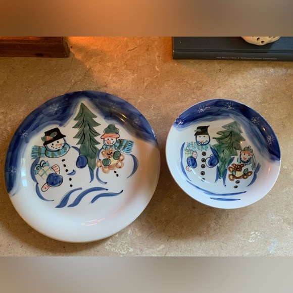 Tabletops Unlimited China Co. WINTERLAND CHRISTMAS Dinner Plate and bowl. - Picture 1 of 7